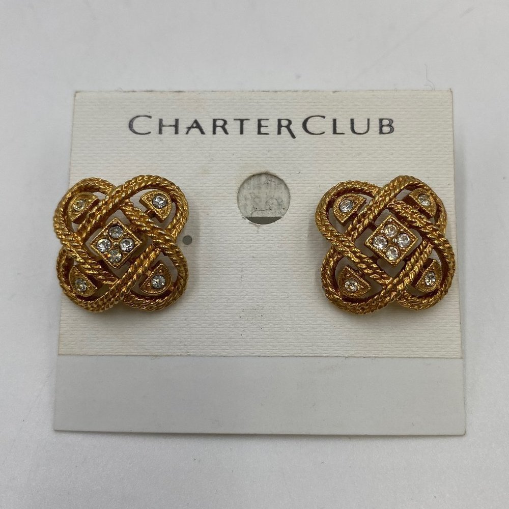 Charter Club Gold Stud Earrings